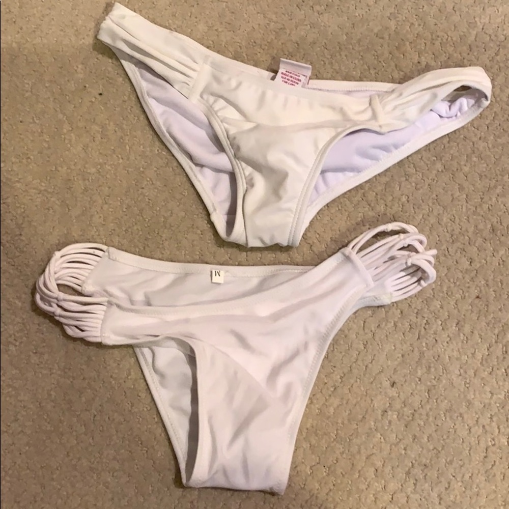 White swim suit bottoms